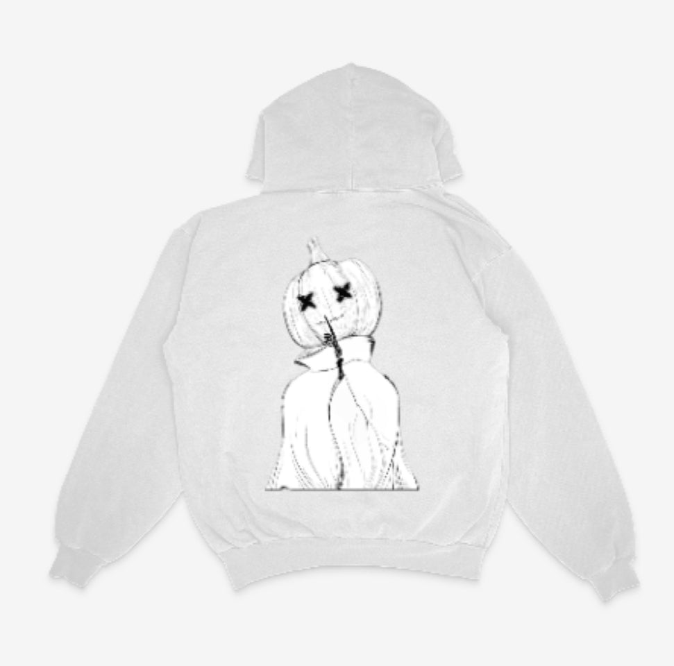 Pumpkin White Hoodie
